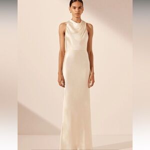 NWT- Shona Joy High Neck Bias Maci Dress